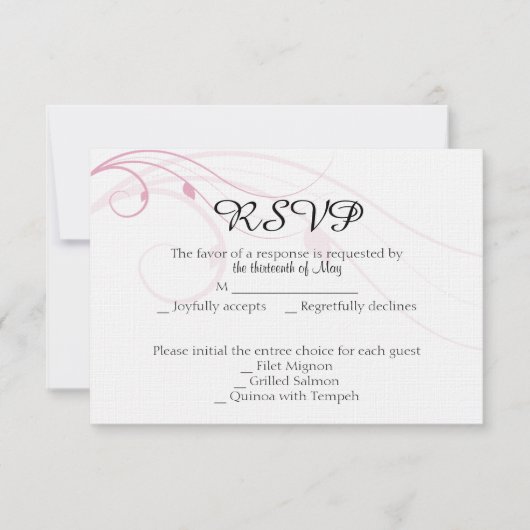 Carte de réponse du Mariage de famille mixte (Devant)