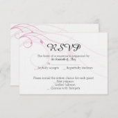 Carte de réponse du Mariage de famille mixte (Devant / Derrière)