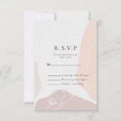 Carte de réponse du Mariage de fleurs Abstrait (Devant)