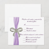 Carte de réponse du Mariage de la boîte de diamant (Devant / Derrière)