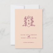 Carte de réponse du mariage de la pêche et du vin  (Devant)