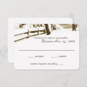 Carte de réponse du Mariage de la série hivernale (Devant / Derrière)