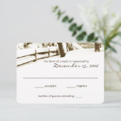 Carte de réponse du Mariage de la série hivernale (Debout devant)