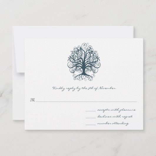 Carte de réponse du Mariage de l'arborescence turq (Devant)