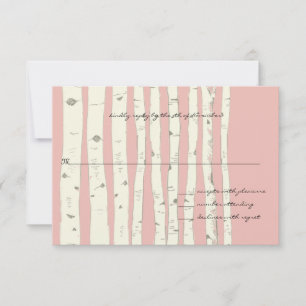 Carte de réponse du Mariage de l'arbre de bouleau 