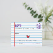 Carte de réponse du Mariage de l'école (Debout devant)