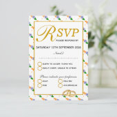 Carte de réponse du Mariage de l'INDE (Debout devant)