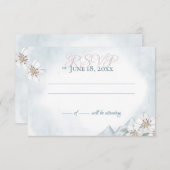 Carte de réponse du Mariage de Mountain Laurel (Devant / Derrière)