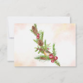 Carte de réponse du Mariage de Noël RSVP (Dos)