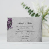 Carte de réponse du Mariage de puceron gothique po (Debout devant)