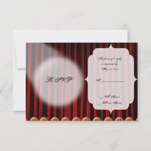 Carte de réponse du Mariage de scène Red Velvet Cu (Devant)