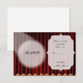 Carte de réponse du Mariage de scène Red Velvet Cu (Devant / Derrière)