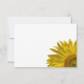 Carte de réponse du Mariage de tournesol jaune R.S (Dos)