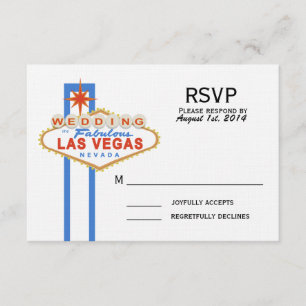 Carte de réponse du Mariage des signes Las Vegas