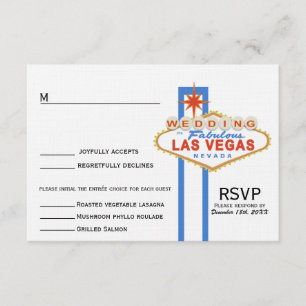 Carte de réponse du Mariage des signes Las Vegas (