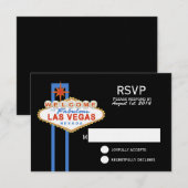 Carte de réponse du Mariage des signes Las Vegas (Devant / Derrière)
