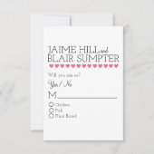 Carte de réponse du Mariage d'interaction graphiqu (Devant)