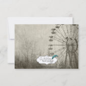 Carte de réponse du Mariage du chapeau supérieur d (Dos)