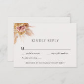 Carte de réponse du Mariage en herbe de la Pampas (Devant / Derrière)