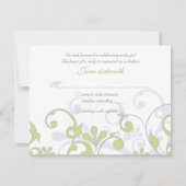 Carte de réponse du Mariage floral Abstrait (Devant)