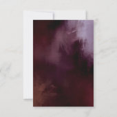 Carte de réponse du Mariage floral rustique foncé  (Dos)