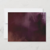 Carte de réponse du Mariage floral rustique foncé  (Dos)