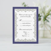 Carte de réponse du Mariage frontalier Royal Tiara (Debout devant)