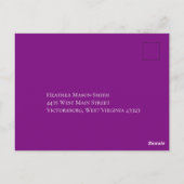 Carte de réponse du Mariage gothique du coeur mauv (Dos)