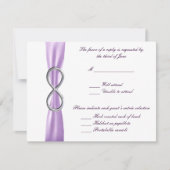 Carte de réponse du Mariage Lavender Infinity (Devant)