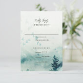 Carte de réponse du Mariage Misty Mountain (Debout devant)