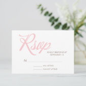 Carte de réponse du Mariage Motif Zigzag (Debout devant)