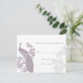 Carte de réponse du Mariage Peacock (Debout devant)