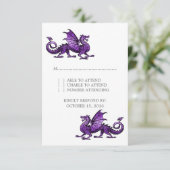 Carte de réponse du Mariage Purple Dragon (Debout devant)