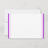 Carte de réponse du Mariage Purple Stripes (Dos)
