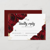 Carte de réponse du Mariage Rose de Bourgogne et d (Devant / Derrière)