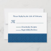 Carte de réponse du Mariage RSVP (Dos)