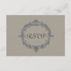 Carte de réponse du Mariage RSVP à la structure en