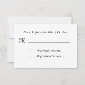 Carte de réponse du Mariage RSVP Rose violet (Dos)