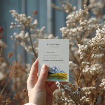 Carte de réponse du Mariage Rustic Blue Mountain