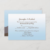 Carte de réponse du Mariage Rustic Mountain Ziplin (Devant / Derrière)