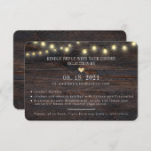 Carte de réponse du Mariage Rustique (Devant / Derrière)