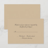 Carte de réponse du Mariage Tan (Devant / Derrière)