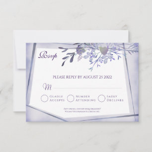 Carte de réponse du Mariage vintage Floral RSVP