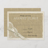 Carte de réponse du pays de dentelle blanche antiq (Devant / Derrière)