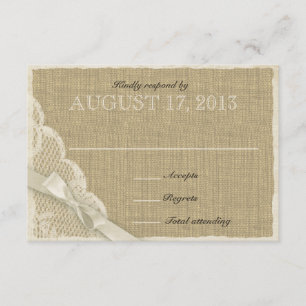 Carte de réponse du pays de dentelle blanche antiq