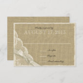 Carte de réponse du pays de dentelle blanche antiq (Devant / Derrière)