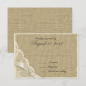 Carte de réponse du pays de dentelle blanche antiq (Devant / Derrière)