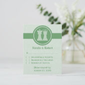 Carte de réponse du roi et de la reine aux échecs, (Debout devant)