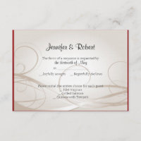 Carte de réponse du Ruby Heart 40e anniversaire