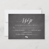 Carte de réponse du script RSVP de mariage du tabl (Devant)